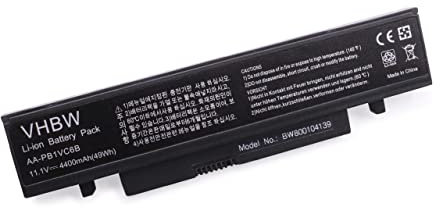 vhbw Akku kompatibel mit Samsung N218P, N210, N210-Malo Plus, N210-Malo, N218, N210-Mavi Plus Notebook (4400 mAh, 11,1 V, Li-Ion)