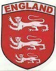 England Three Lions Football Flag Shield Shape Internal Car Window Sticker Decal