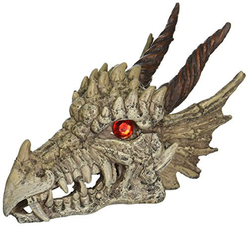Penn-Plax Deco-Replicas Dragon Skull Gazer Aquarium-Dekoration, sicher für Süß- und Meerwasseraquarien, groß (RR1207)