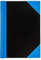Idena 10351 - Kladde DIN A7, 96 Blatt ,70 g/m², liniert, fester Einband, blau/schwarz, 1 Stück