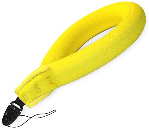 Wasserdichte Kamera-Schwimmer, Tethys [Auftriebserie] Wasserfester Schwimmgurt für Unterwasserkamera und wasserdichte Tasche – universelles schwimmendes Armband / Handschlaufe für GoPro, Nikon, Canon, Sony, Pentax, Camcorder, Panasonic, Schlüssel und Sonnenbrille, [gelb]