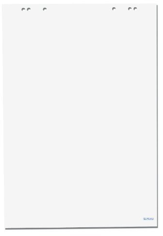 Herlitz 10834133 Flipchartblock 68 x 99 cm, 20 Blatt blanko, 80 g/m², FSC Mix, 5 Stück (5, 68 x 99 cm | blanko)