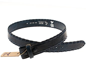 VMP Gürtel aus Leder mit Hand-Stitching Krest, Größe:85, Farbe:Blu-06(AMT924)