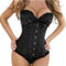 KUOSE Damen Vollbrust Corsage Bauchweg Korsage Top Übergrößen Schwarz, Schwarz, EUR(48-50)6XL