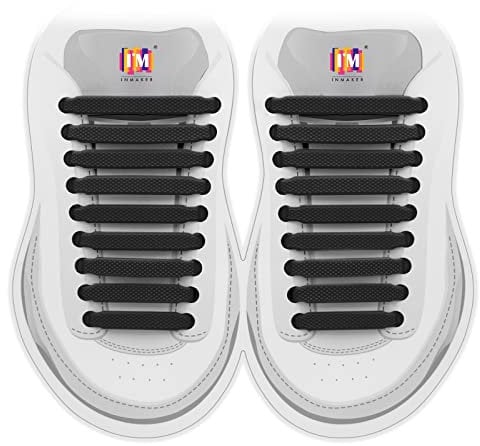 INMAKER No Tie Laces for Kids and Adults, Elastic Laces for Trainers, Silicone Tieless Flat Shoelaces for Running Shoes…