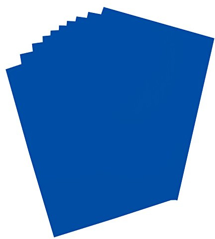 folia 65320 - Plakatkarton, ca. 48 x 68 cm, 10 Bögen, 380 g/qm, einseitig königsblau gefärbt - ideal zum Basteln oder Erstellen von Plakaten und Anzeigen
