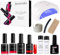 MESAUDA STARTER KIT GEL POLISH 14 ML SMALTO SEMIPERMANENTE UNGHIE + FORNETTO LED 48W + base top Ultrabond primer nail prep OMAGGIO SMALTO 10 ml Zakiss + accessori
