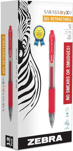Zebra 46810 Sarasa gel ink jet scooter, black, medium, pack of 12 blue