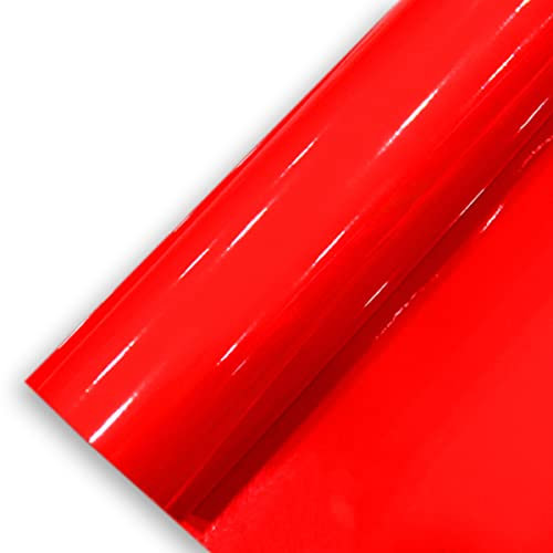 Könighaus (14,07€/m2) Rot Glanz Autofolie 100 x 152 cm blasenfrei mit Anleitung