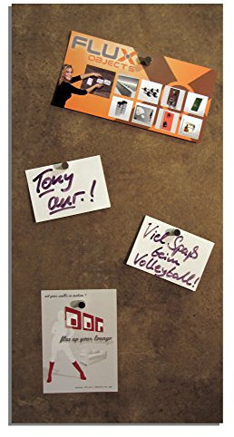 Magnetische Vinyl-Pinnwand/Magnettafel/Memoboard in Bronze-Optik und einer Größe von 61cm x 30,5cm inkl. 10 Neodym-Haltemagnete