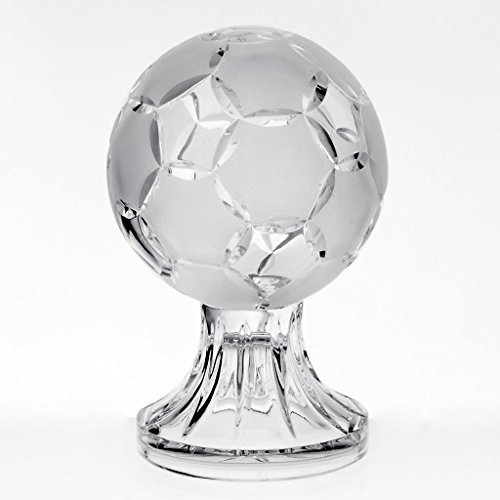 CRISTALICA Glas Pokal Trophäe für Vitrine Fussball Transparent H 18 cm Gravur Geeignet