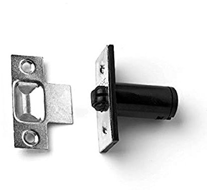 Merriway BH02318 Adjustable Roller Cupboard Cabinet Door Catch - Chrome Plated Plates