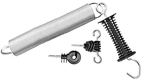 Kerbl 5 Stück Weidezaun Torgriff-Set bis max. 5 m ausziehbar inkl. Ring-und Torisolator