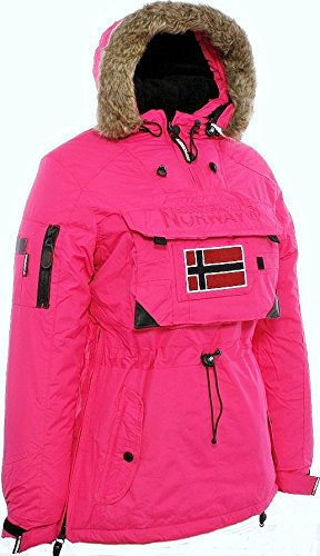 Geographical Norway Giubbotto Bronson Lady Donna Jacket Woman Giacca Impermeabile Tecnica-Fucsia-2