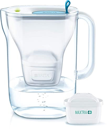BRITA Style - Jarra azul Maxtra+ Pure Performance, capacidad de 2,4 litros, agua sabrosa y limpia sin cloro ni impurezas