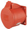 PCE 47407L - Enchufe CEE para pared (32 A, 5 pines), color rojo
