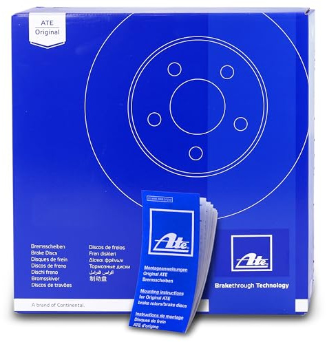 ATE 2x Bremsscheibe 24.0132-0147.1 Gelocht/innenbel., Kompatibel mit: MERCEDES-BENZ SL