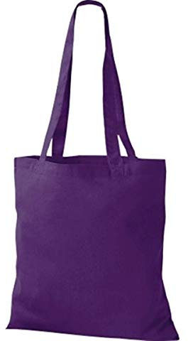 Shirtinstyle Premium Stoffbeutel Baumwolltasche Beutel Shopper Umhängetasche, Farbe purple