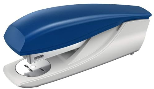 Petrus 623368 - Grapadora de Oficina Mod. 235 Azul, Capacidad 30 Hojas, Tecnología de Impacto Directo Patentada, Grapado Cerrado, Abierto y Clavado, Extraegrapas Integrado, Carga Superior
