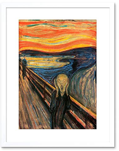 Wee Blue Coo Edvard Munch Scream Old Master Reproduction Framed Wall Art Print