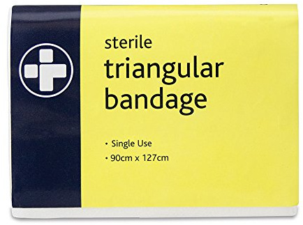 Reliance Medical First Aid Sling Triangular Bandage - Single Use, for Shoulder & Arm, Sterile, Ideal for Slings, Splinting, and First Aid Training 90 cm x 127 cm Assorted Pack of 10