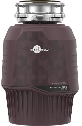 Insinkerator Evolution Plus 750 EC Küchenabfallzerkleinerer - Küchenabfallentsorger mit 0,75 PS starkem Induktionsmotor mit Luftschalter