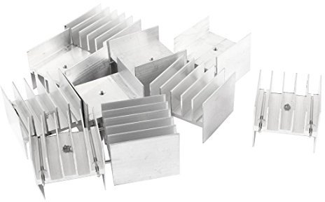 sourcing map 10 Stück Aluminium Kühlkörper Kühlflosse 30mm x 30mm x 25mm für IC MOSFET