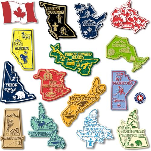 Inconnu Canadian Provinces Magnete, komplett kanadischer Staat, Set
