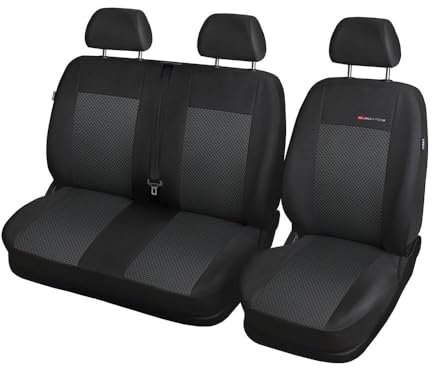Mossa - Maßgeschneiderte Sitzbezüge Auto kompatibel mit Ford Transit Custom Van (2012-2023) - Autositzbezüge Schonbezüge für Autositze - E3 1