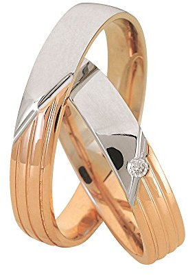 CELIK TRAURINGE 333er EHERINGE 8 KARAT ROT- & WEIßGOLD C061