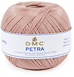DMC Petra Yarn, 100% Cotton, Beige Pink (5224), Size 5