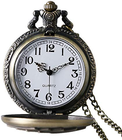 Avaner Antike Taschenuhr Analog Analoges Quarzwerk Spielkarte Royal Flush Muster Bronze Avaner01P-001