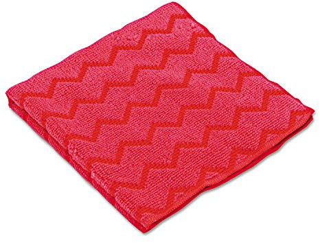 Rubbermaid Commercial Products RCP Q620 RED General Purpose Micro Fiber Cloth&44; Red Case of 12