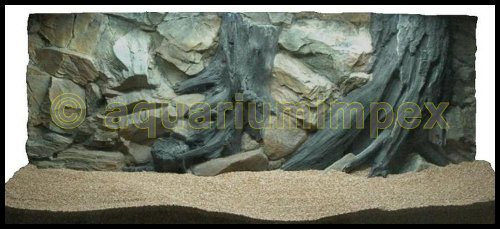 3D Aquarienrückwand 120x50 Root