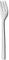 WMF 1276649990 Atria Cromargan Cake Fork, Silver