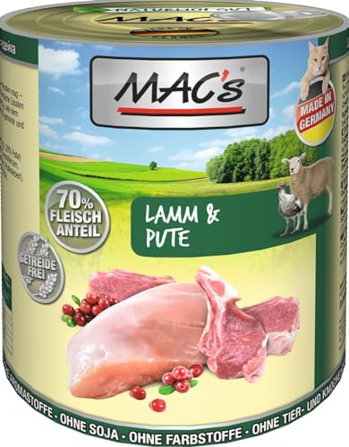 Mac's Katzenfutter getreidefrei Lamm & Pute, 800 g