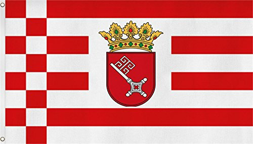 normani TOP QUALITÄT !! Fahne Flagge, Grösse: ca. 90x150 cm, Ordentliche Stoffqualität - Stoffgewicht ca. 110 gr/m2 Farbe Bremen