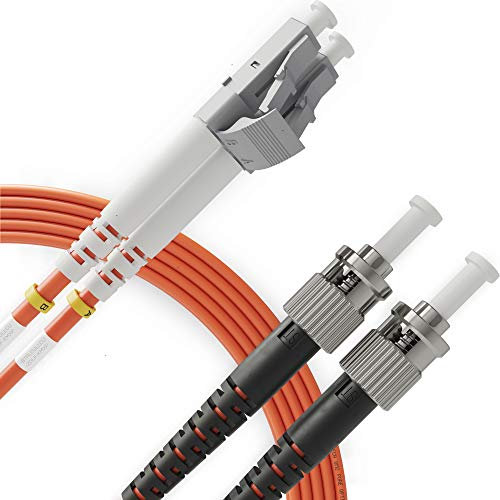 BEYONDTECH Cable de fibra óptica LC a ST OM2 Multimodo Duplex (3 Metros - 1 Unidad) - Latiguillo Doble Fibra Óptica UPC/UPC - 50/125 (LSZH)