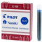 4 PACKS: Namiki IC100 Fountain Pen Ink Cartridge, Blue. 12 Cartridges per Pack (69101)