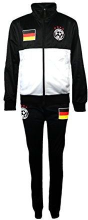 AEL Fußball Trainingsanzug Jungen Top Training Kit Set Farbe: Deutschland Größe: 4 (4-5 Jahre)