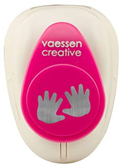 Vaessen Creative 21435-038 Motivstanzer, Medium Stanzer Baby Hände, Ausstanzung 2,5 cm Weit, Metall, lila, 6.5 x 4.5 x 4.4 cm
