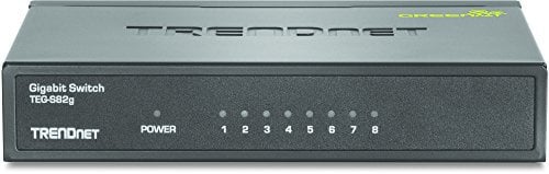 TRENDNET TEG-S82G Switch GREENnet Gigabit a 8 porte, Switch di rete Ethernet, 8 porte Gigabit Ethernet 10-100-1000 Mbps, capacità di commutazione 16 Gbps, Metallo, Nero