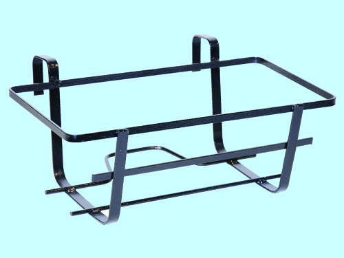 GDLC Balconiera Fioriera Geranio Rettangolare Fissa in Ferro Nero 60Cm. Conf. 6Pz