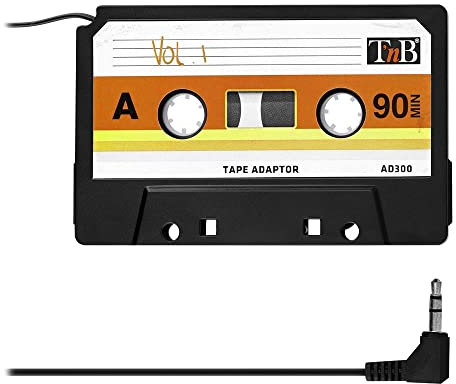 Adaptador MP3/CD/Smartphone para cassettes, Escucha músicaa través de los altavoces del coche o de tu equipo de música.