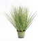 artplants.de Deko Fuchsschwanzgras im Metalltopf, grün, 65cm - Kunstpflanze im Topf - Künstliches Gras