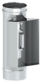 Schornstein Reinigungselement mit Kasten und Deckel 300 x 150 mm, EW einwandig, Wandstärke 0,6mm; 115 mm Innendurchmesser, Edelstahl