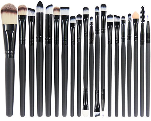 EmaxDesign 20 Stück Make-up Pinsel zum professionellen Auftragen von Lidschatten Eyeliner Foundation Rouge Lippenkosmetik Bürsten für Puder und Flüssiger Cremiger Kosmetik,sowie Pinsel zum Verblenden