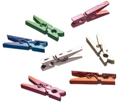 KnorrPrandell S3062090 Mini-Klammer, 25 x 8 mm, farbig, metallic