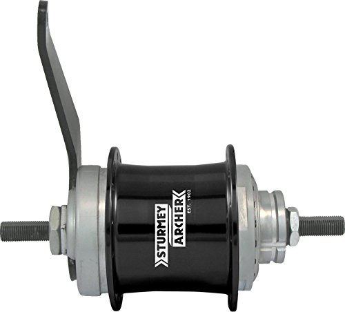 Sturmey Archer Unisex - Adult Duomatic Kick-Shift Gear Hub Black 32 Hole