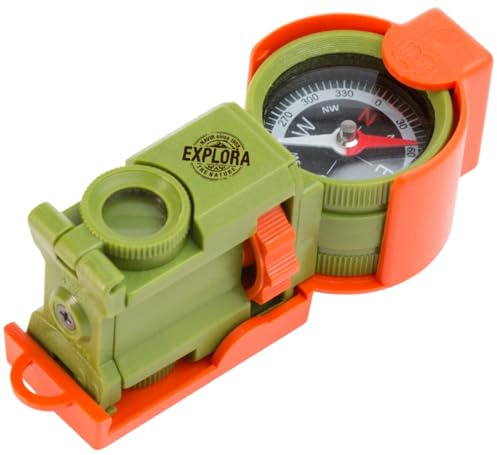 Navir Optic Wonder mit Gürtelclip – Mehrzweckwerkzeug: Kompass, Lupe, Fernglas & Spiegel zum Werfen von Signalen